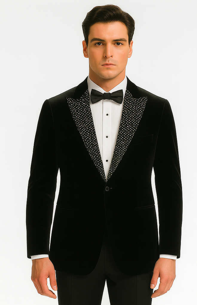 Velvet Rhinestone Sportcoat by Stacy Adams