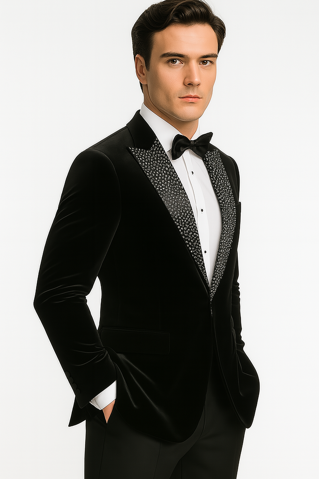 Velvet Rhinestone Sportcoat by Stacy Adams