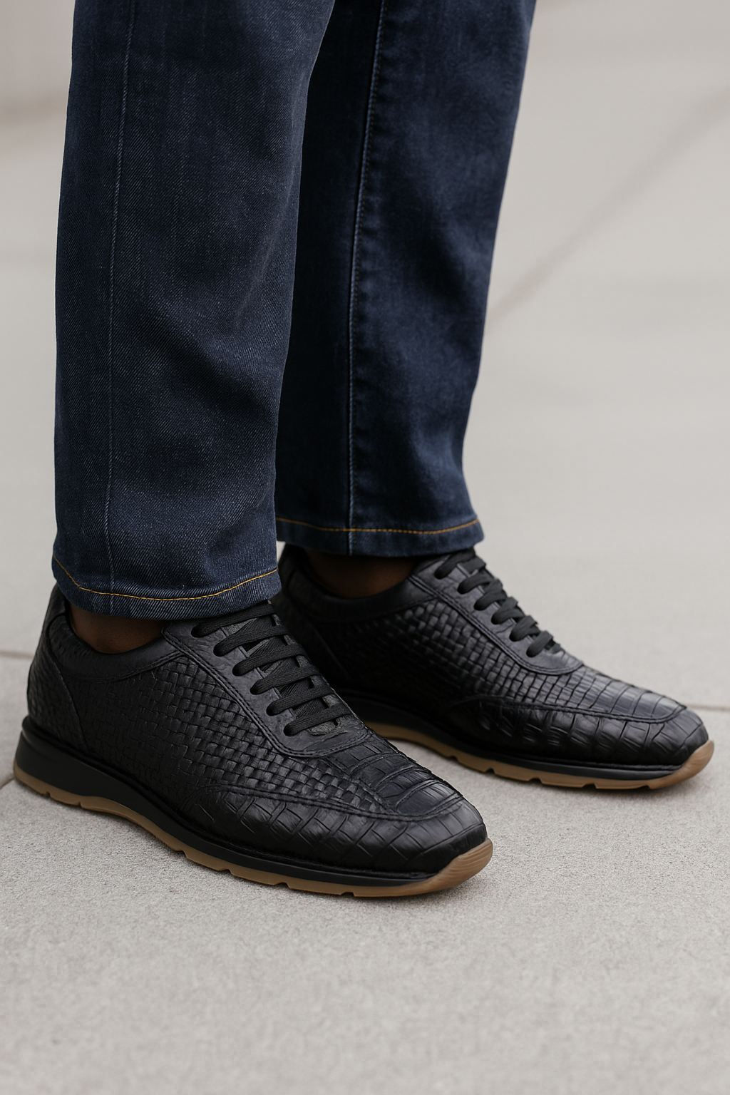 Marco Di Milano Roma Caiman Crocodile Sneakers