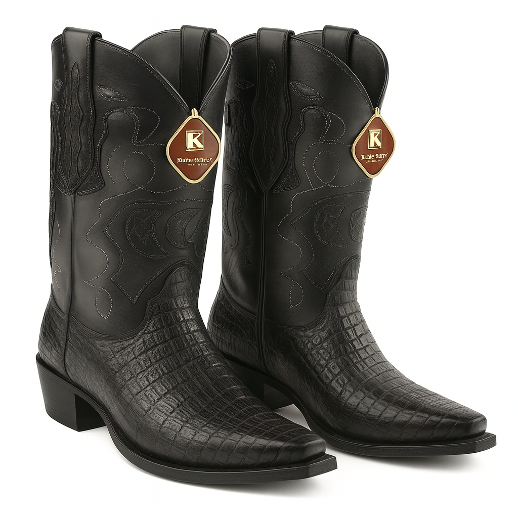Caiman Belly Snip Toe Boots by King Exotic