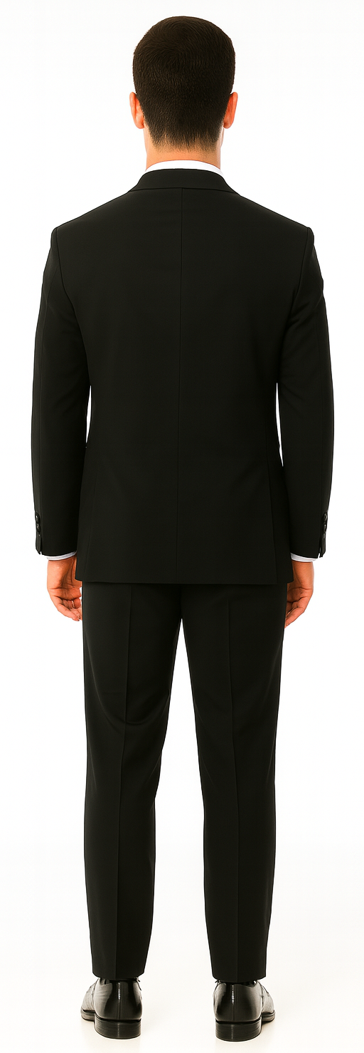 Black Tuxedo with Notch Lapel Classic Fit - Wedding - Prom