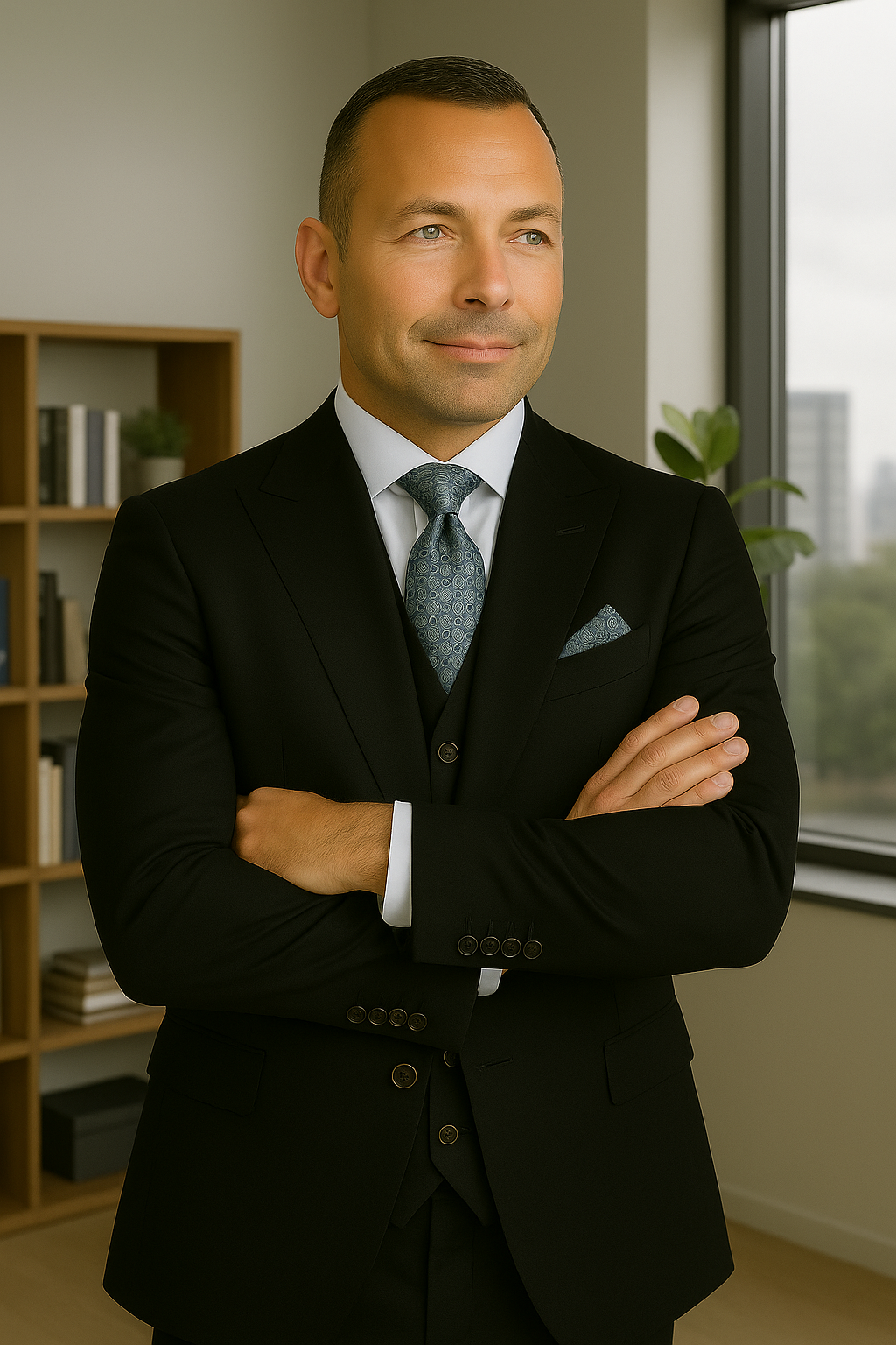 Italian Wool Three-Piece Suit by Statement