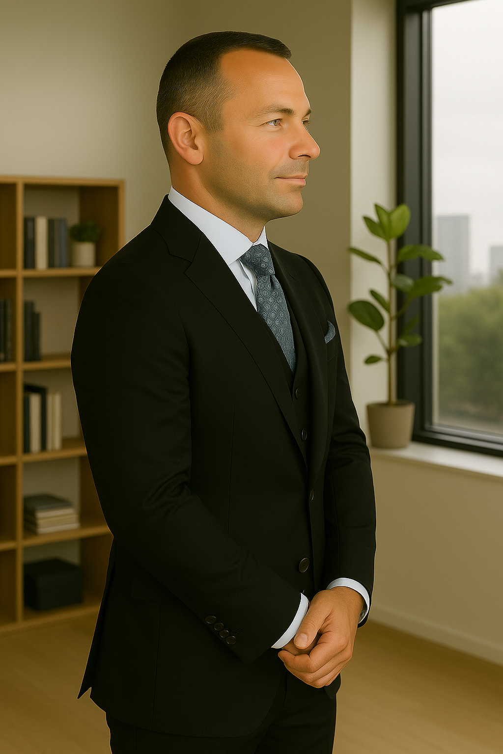 Italian Wool Three-Piece Suit by Statement