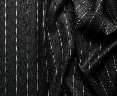 Double Breasted Stripe Suit Black Regular Fit 2 Piece