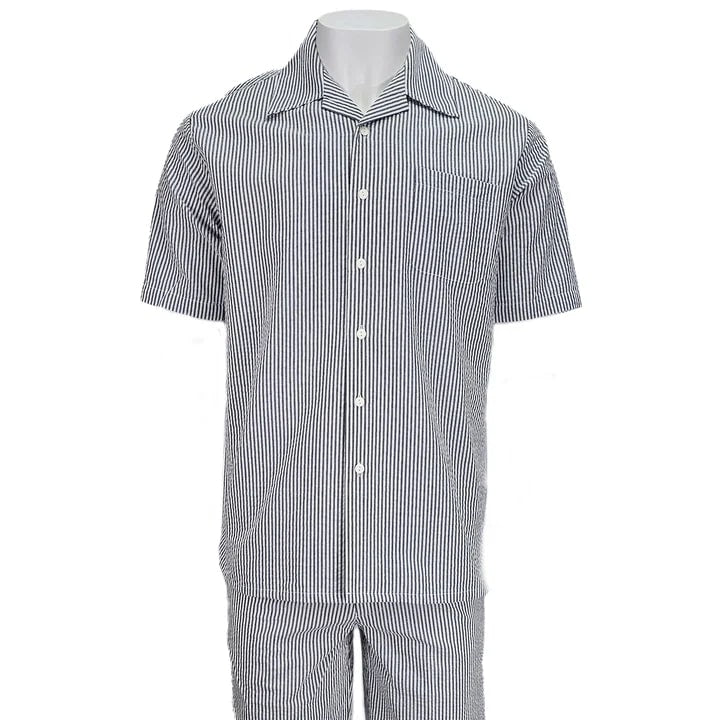 Black Seersucker 2pc Set by Alligator Warehouse