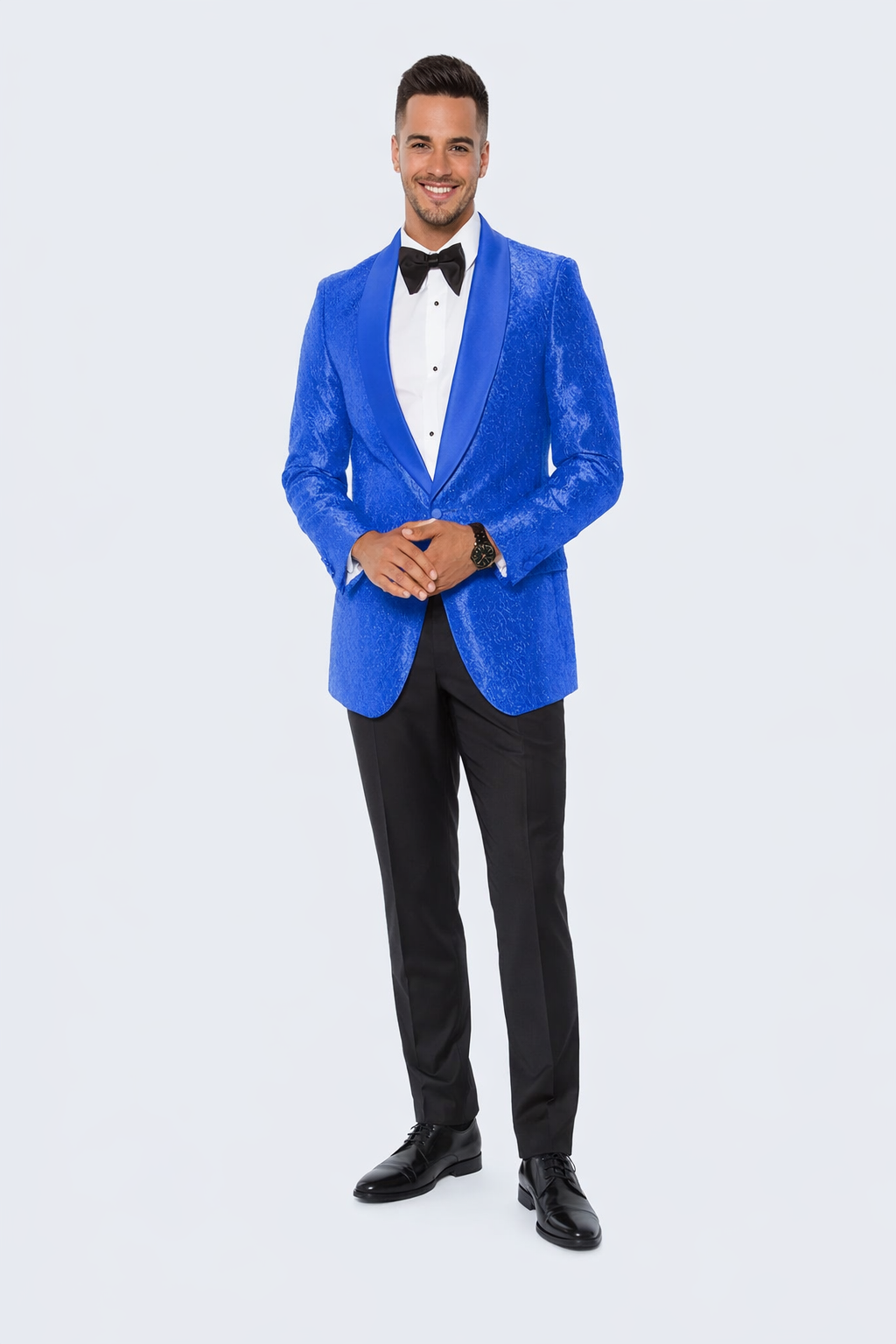 Blue Prom Suit Single Breasted Tuxedo