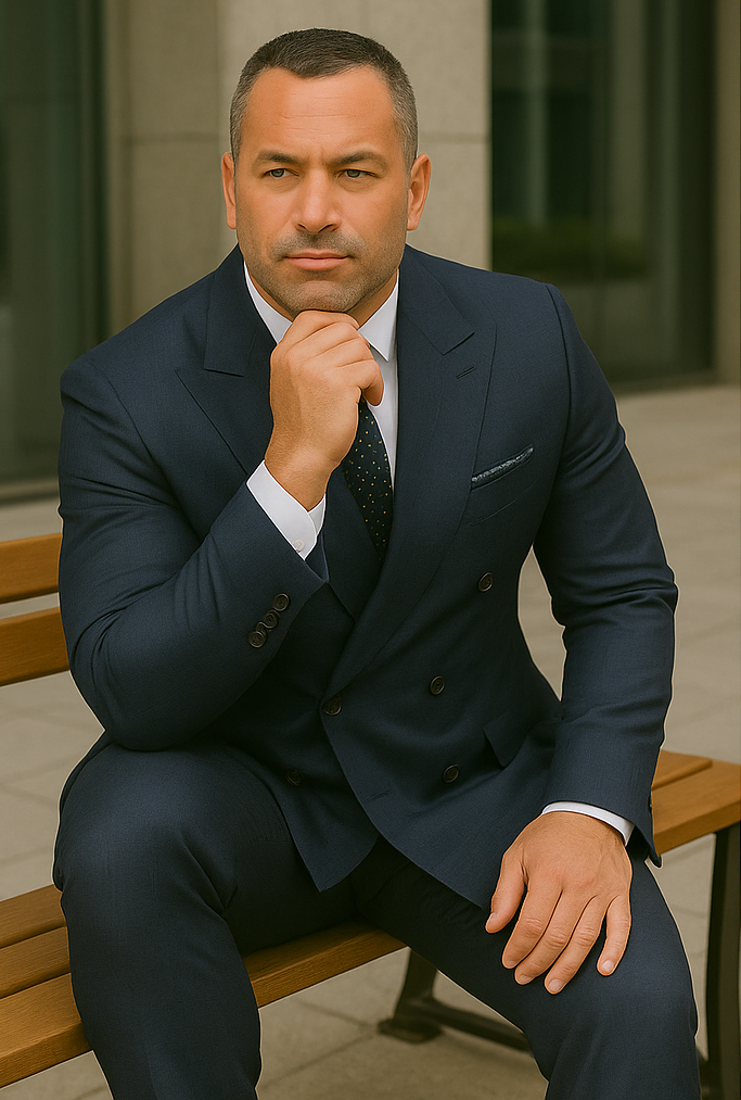 Italian Made 2 Piece Wool Suit by Statement