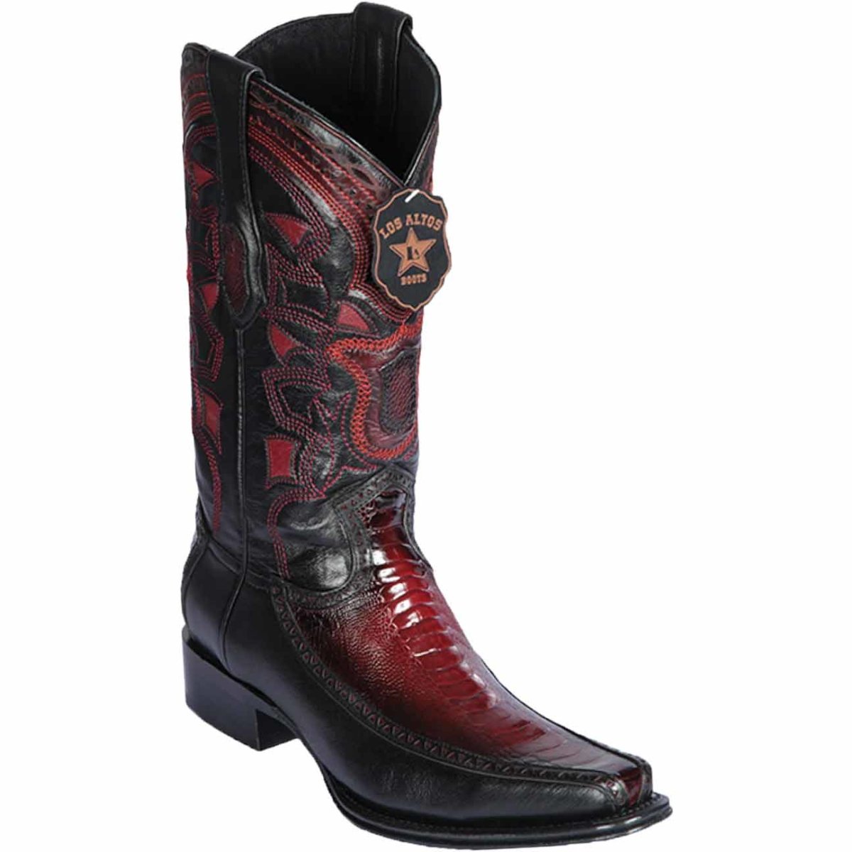 Botas de Avestruz Pata con Venado Horma Europea LAB-76F0543