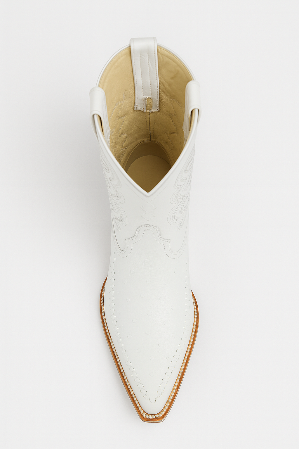 Bota Hombre Fashion Avestruz Imitacion White Boot ~ botines para hombre for Men