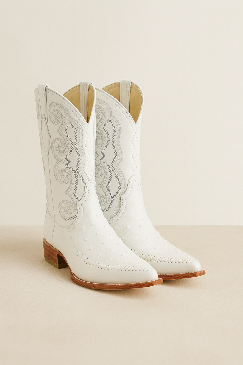 Bota Hombre Fashion Avestruz Imitacion White Boot ~ botines para hombre for Men