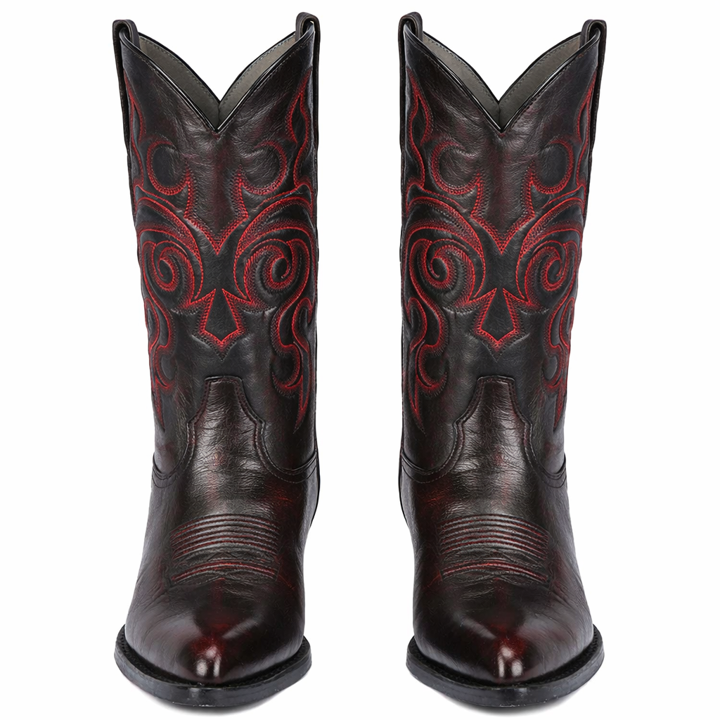 Botas de Cuero de Cabra Vaqueras Puntal para Hombre