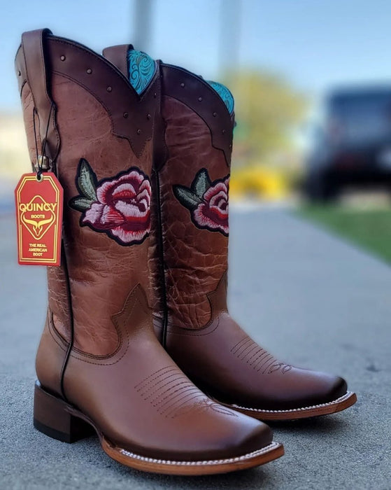 Cuero Floral Rodeo Botas Mujer Quincy Boots