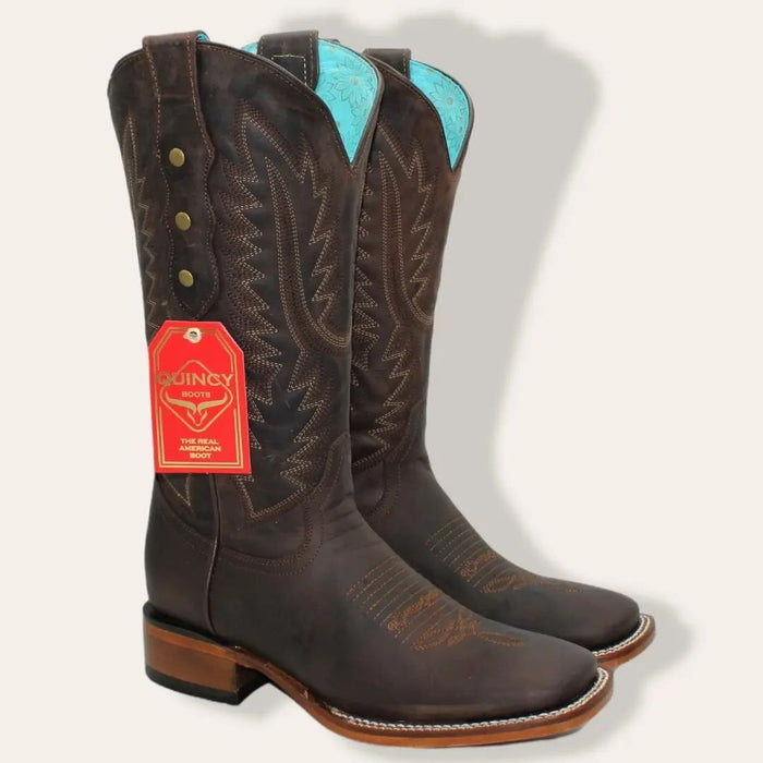 Botas Crazy de Cuero Rodeo Chocolate Mujer