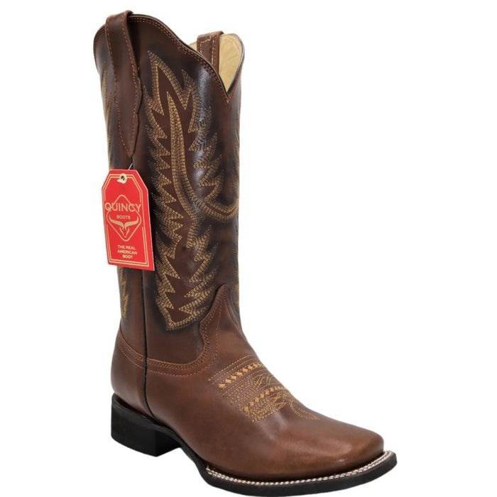 Botas Altas de Cuero Grasso Rodeo Mujer Café