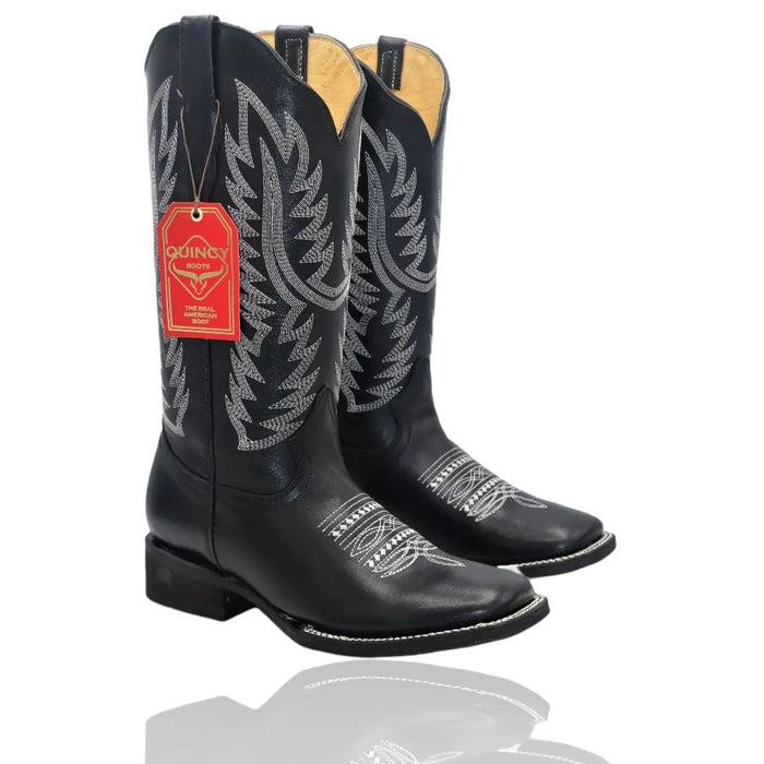 Botas Altas de Cuero Original Rodeo Mujer Negro