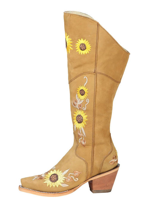 Botas Altas de Cuero Rosa para Mujer