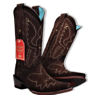 Botas de Gamuza Original para Mujer con Punta Recortada