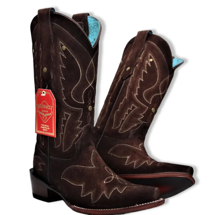 Botas de Gamuza Original para Mujer con Punta Recortada