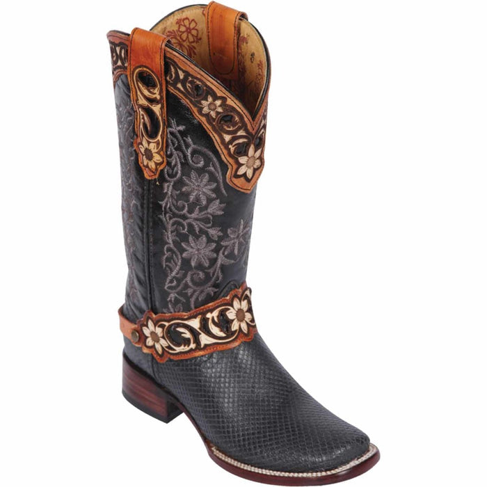 Botas de Piton Grabado Horma Rodeo Mujer
