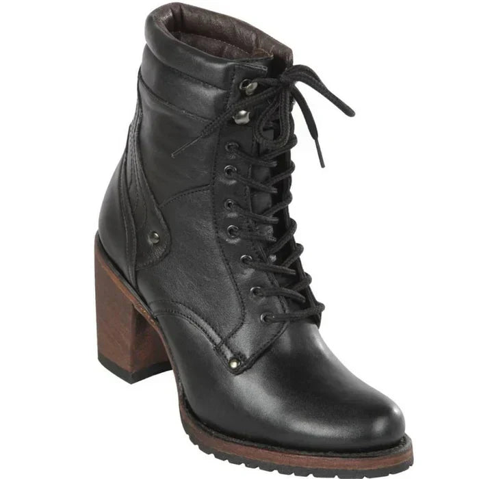Botas Cortas de Cuero Belmont Mujer Horma Oval