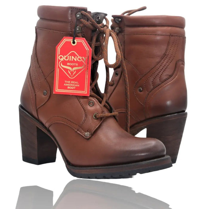 Botas Cortas de Cuero Belmont Mujer Horma Oval