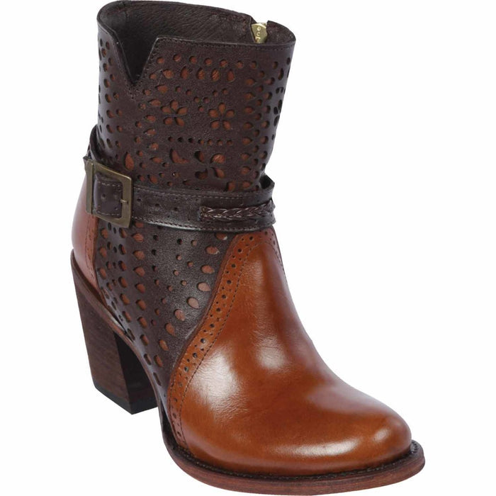 Botas Cortas de Cuero para Mujer en Horma Oval