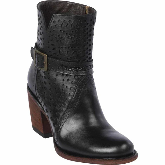 Botas Cortas de Cuero para Mujer en Horma Oval