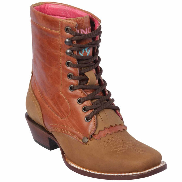 Botas Cortas de Cuero en Horma Rodeo Mujer