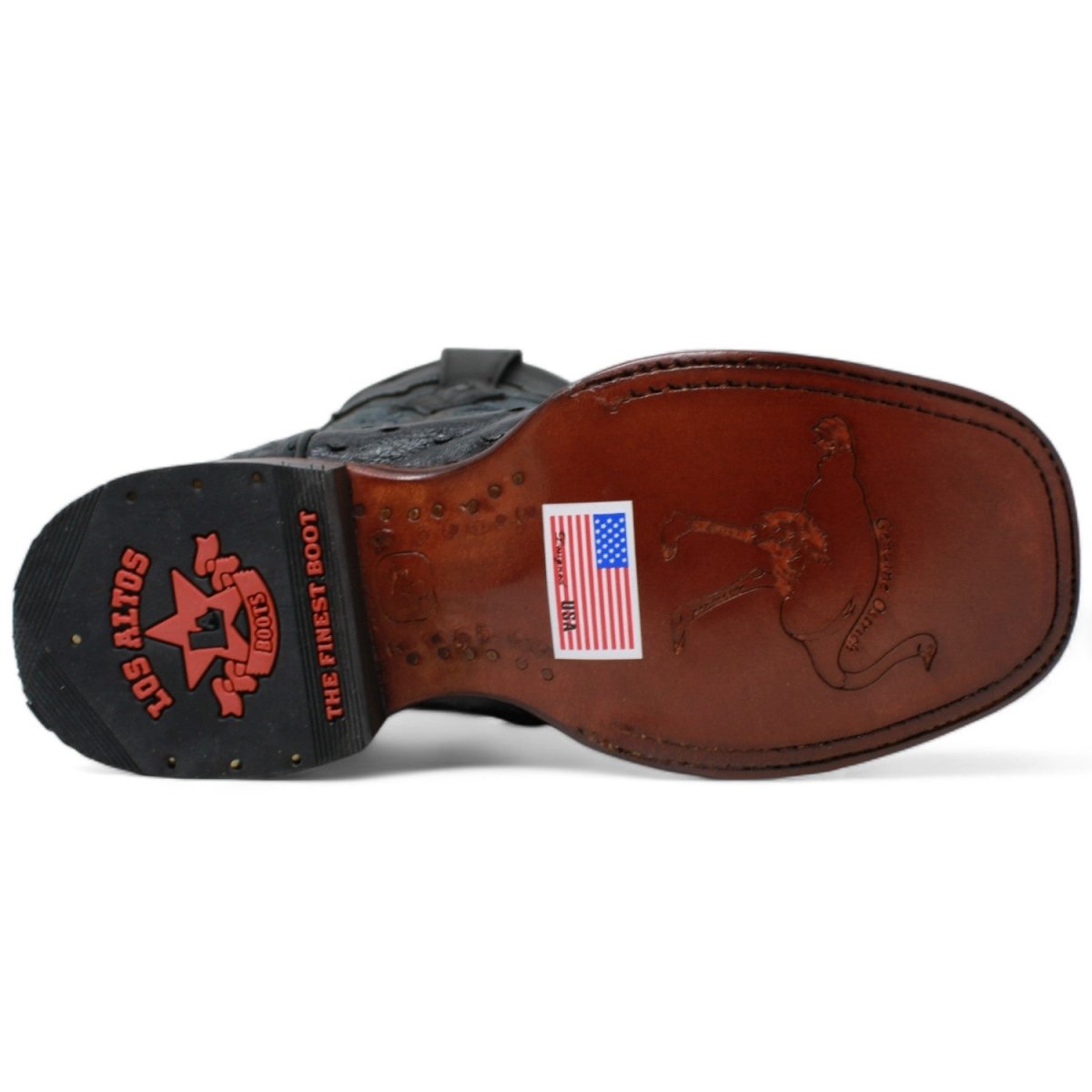 Botas de Avestruz Punta Cuadrada Dama LAB-3220305