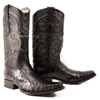 Botas Avestruz Negra Horma Europea LAB-760305