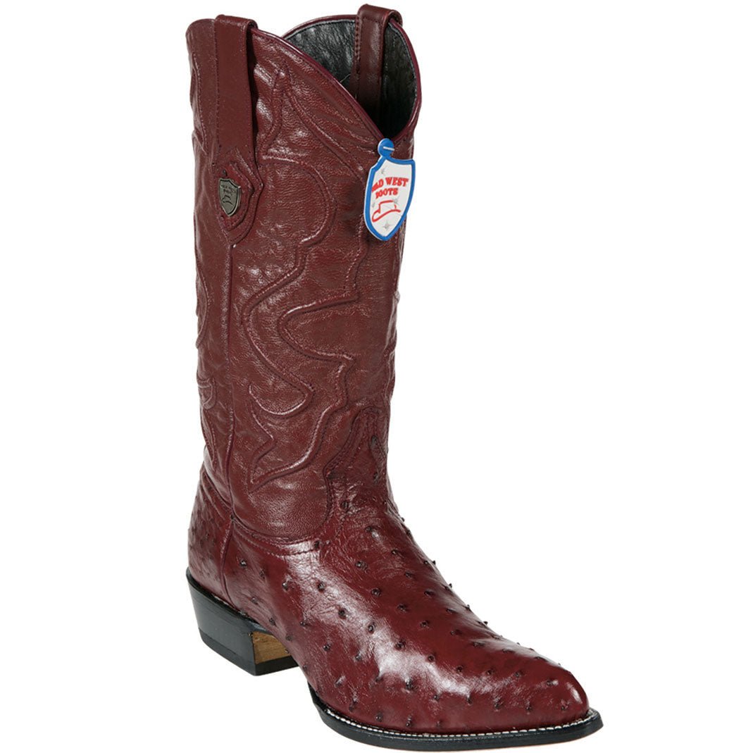 Botas de Avestruz Original Horma Puntal WW-29903 - Los Altos Boots