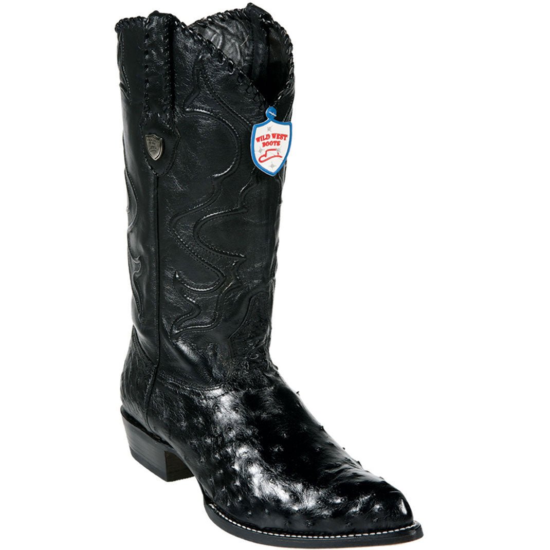 Botas de Avestruz Original Horma Puntal WW-29903 - Los Altos Boots