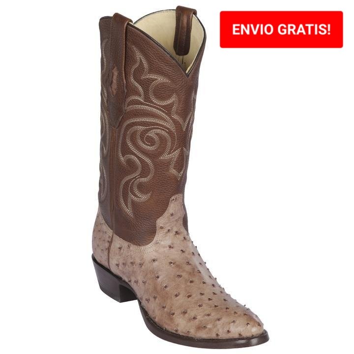 Botas de Avestruz Punta Redonda LAB-650372
