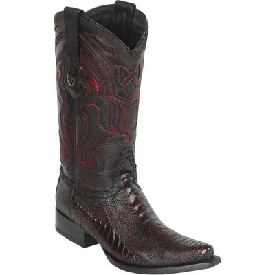 Ostrich Leg Cut Toe Cowboy Boots WW-2940518