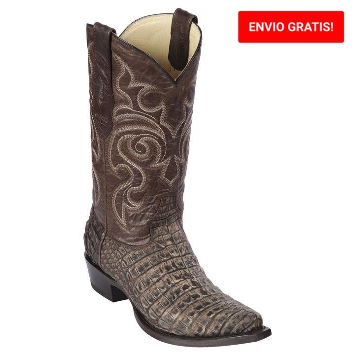 Botas de Cocodrilo Caiman Panza Punta Recortada