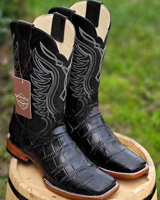 Botas de Cocodrilo Grabado Horma Rodeo Cuadrada