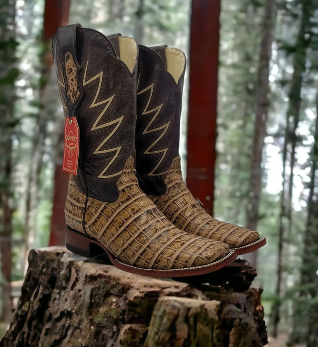 Botas de Cocodrilo Grabado Horma Rodeo Cuadrada