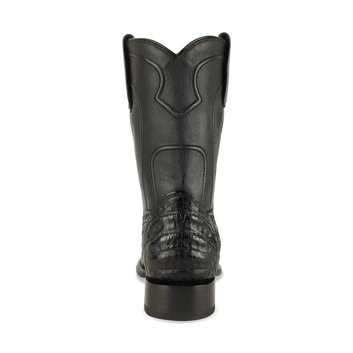 Botas de Cocodrilo Horma Roper con Zipper Color Negro