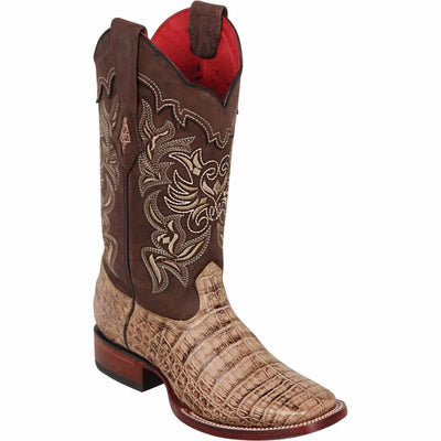 Botas de Cocodrilo Original Horma Cuadrada para Dama
