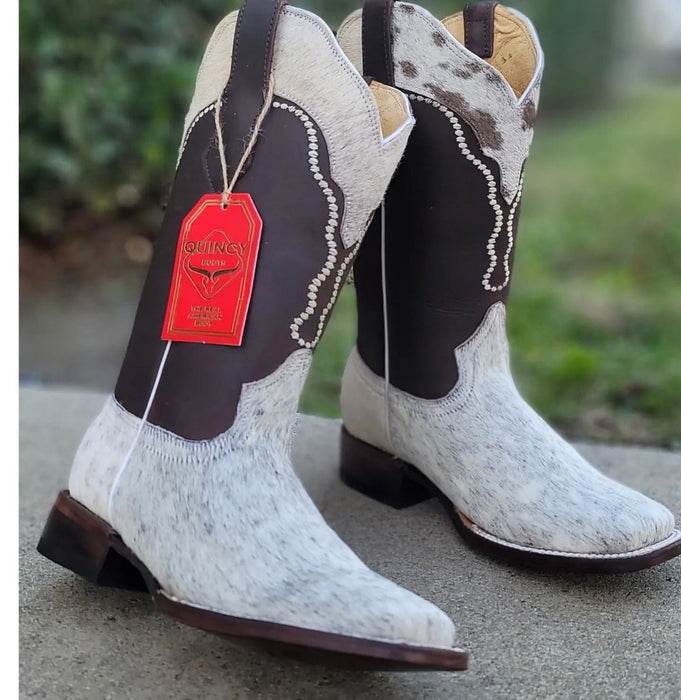 Botas de Cuero con Pelo de Vaca Rodeo Mujer