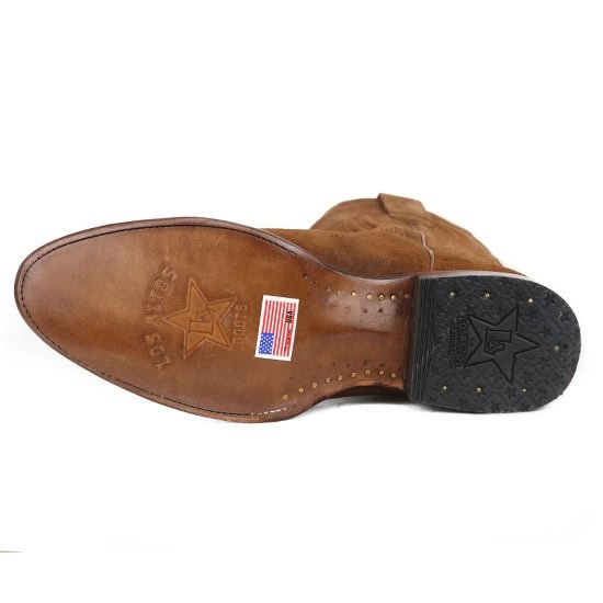 Botas de Cuero Gamuza Original en Horma Roper Color Cognac
