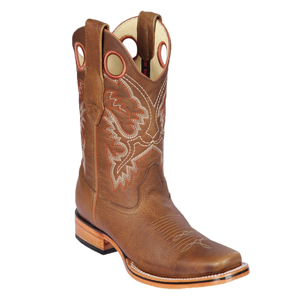 Botas de Cuero Rodeo Cuadrada Miel LAB-8129951
