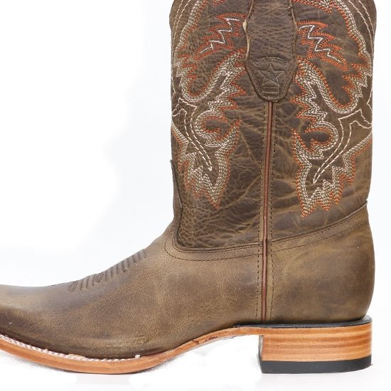 Botas de Cuero Rodeo Cuadrada Miel LAB-8129951