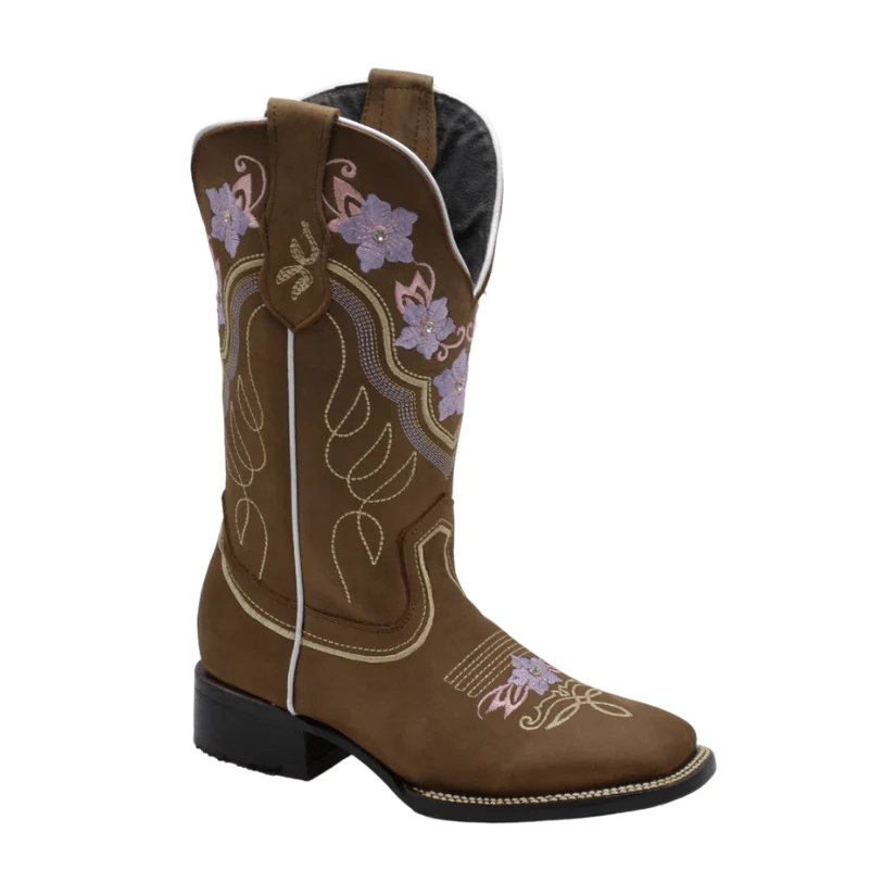 Botas de Cuero Rodeo Café para Mujer JB-JAZMIN