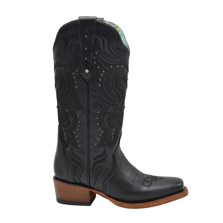Botas de Cuero Rodeo para Mujer Negro JB-STEPHANIEBLACK