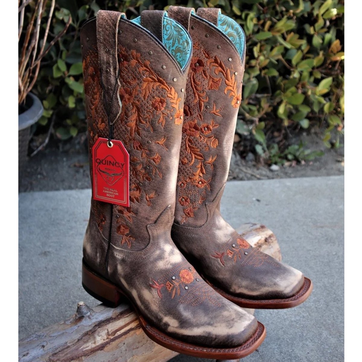 Botas Rodeo de Cuero Lijado para Mujer Quincy