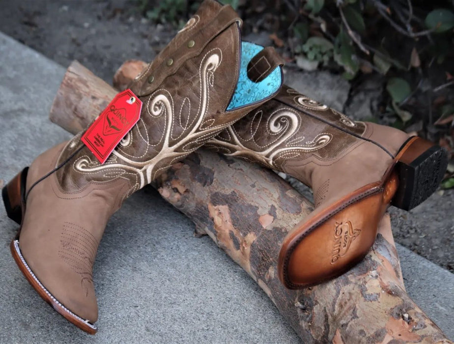 Botas de Cuero Rodeo Mujer Tan Quincy Boots