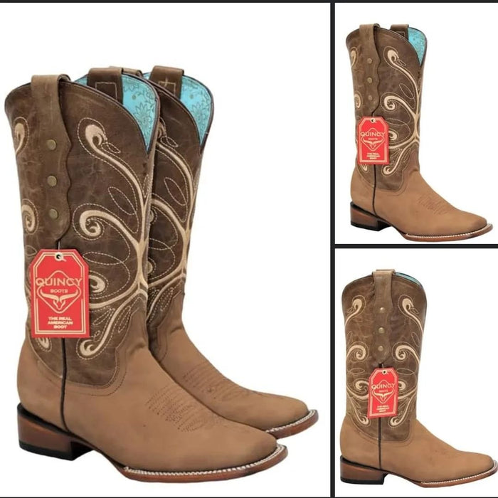 Botas de Cuero Rodeo Mujer Tan Quincy Boots