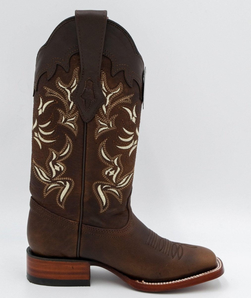 Botas Cuero Rodeo Dama Nuez Los Altos Boots