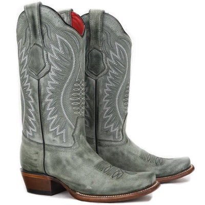 Botas de Cuero Vintage Dubai para Dama Negro RΓΊstico